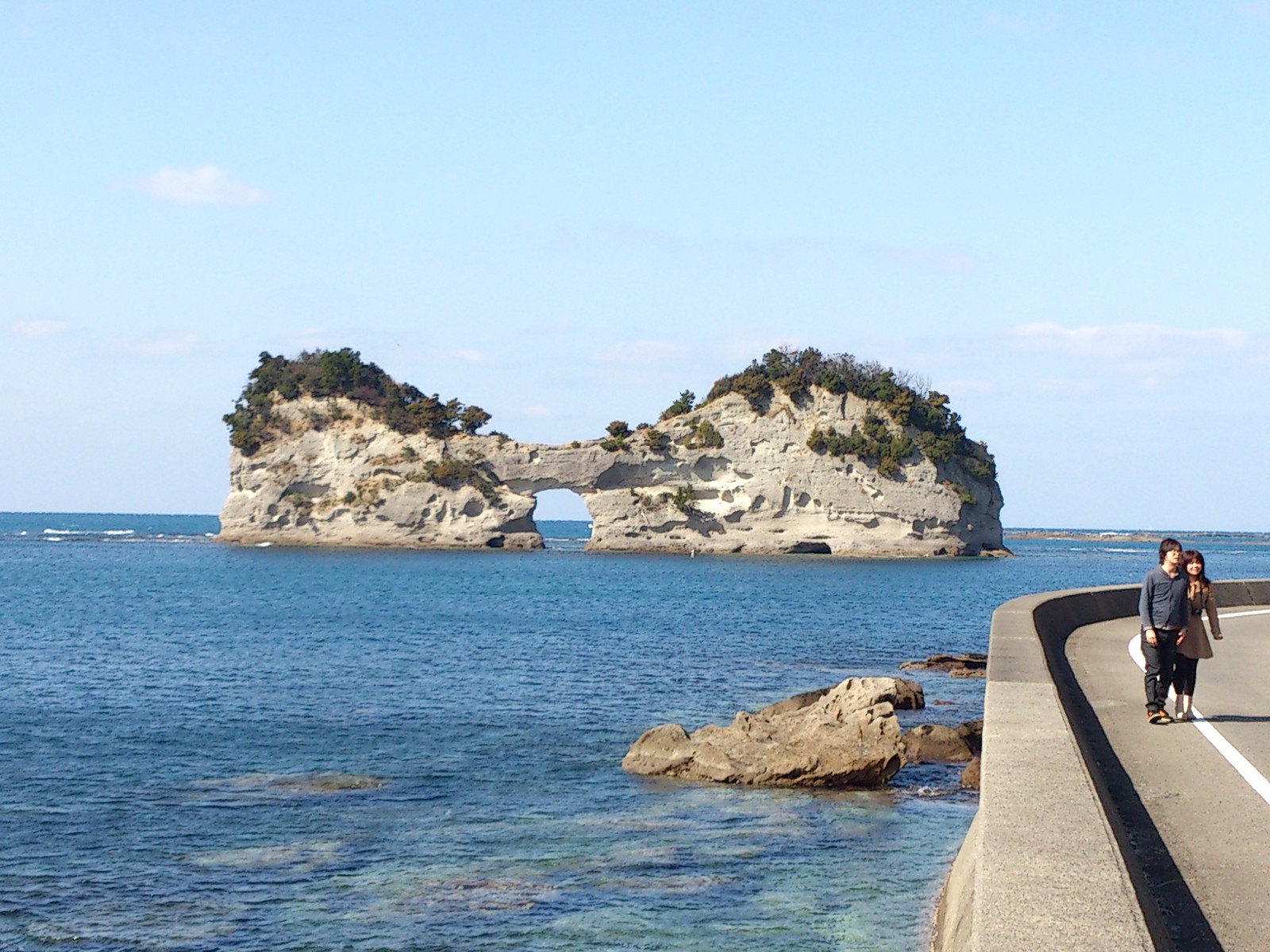The scenic view around Shirahama Beach