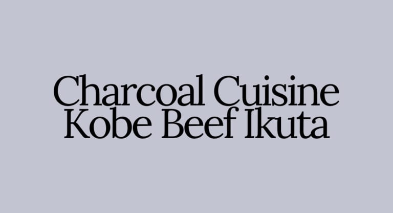 Charcoal Cuisine Kobe Beef Ikuta: Wagyu BBQ in Shinjuku, Tokyo