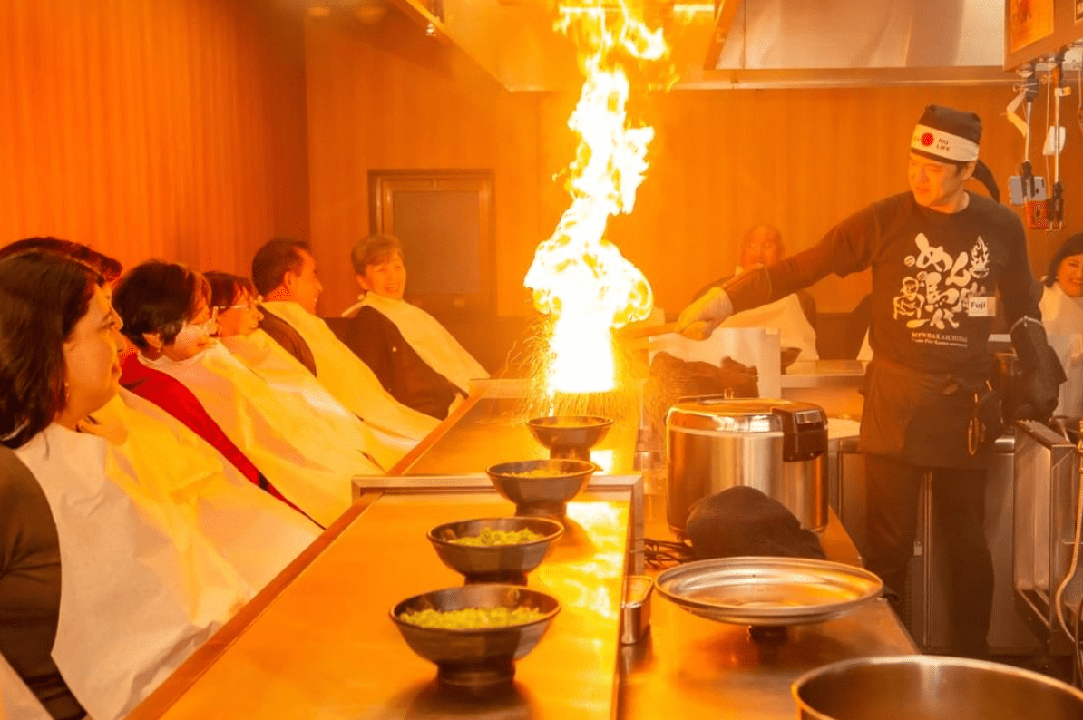 Flaming Ramen at Menbaka
