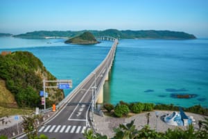 Tsunoshima Bridge: Drive across the Turquoise Blue Ocean