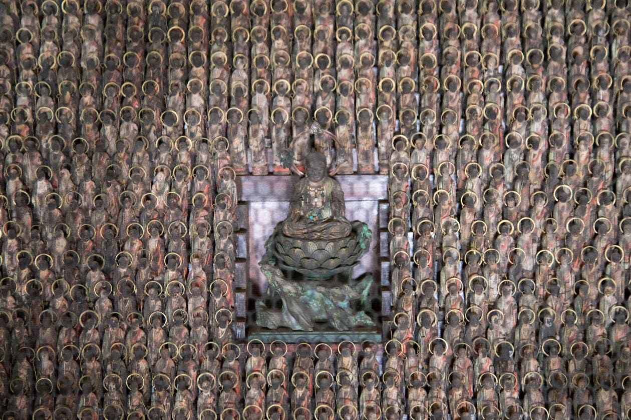 Buddhist sculptures at Ginkakuji