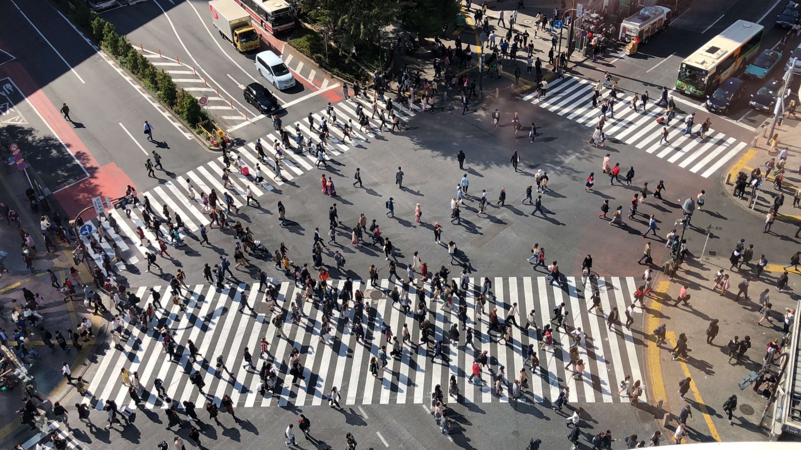 People crossing Shibuya Crossing