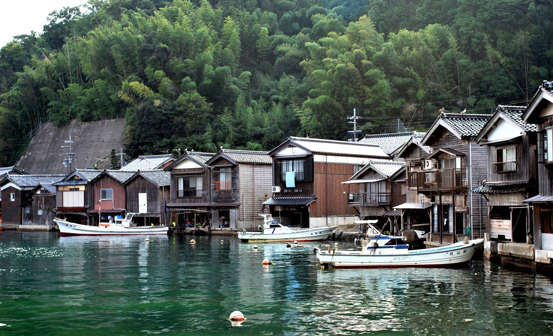 The houses of fishermen at Ine no Funaya Village