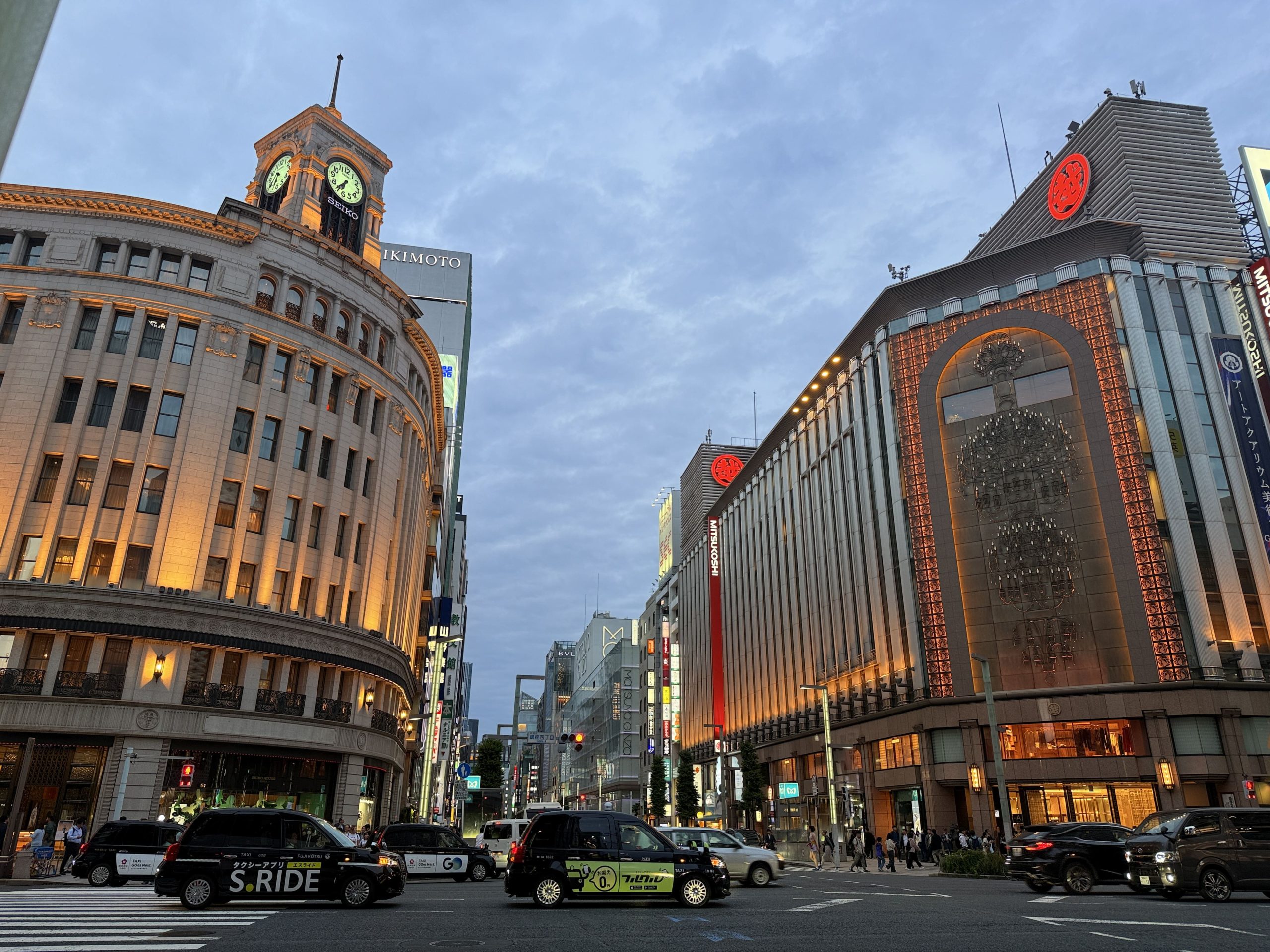 Wako and Mitsukoshi in Ginza