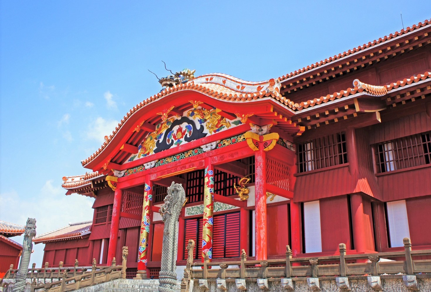 The UNESCO World Heritage Site, Shuri Castle in Okinawa