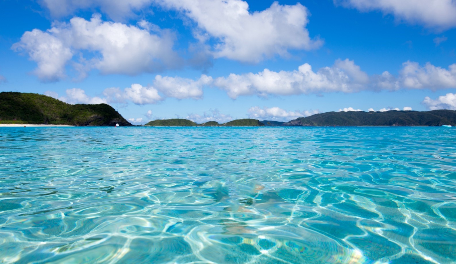 Crystal clear water around Zamami Island