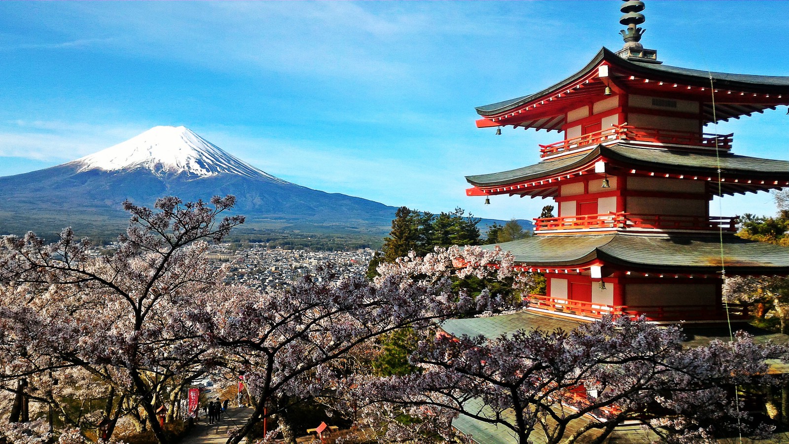 Japan - Mount Fuji with pagoda