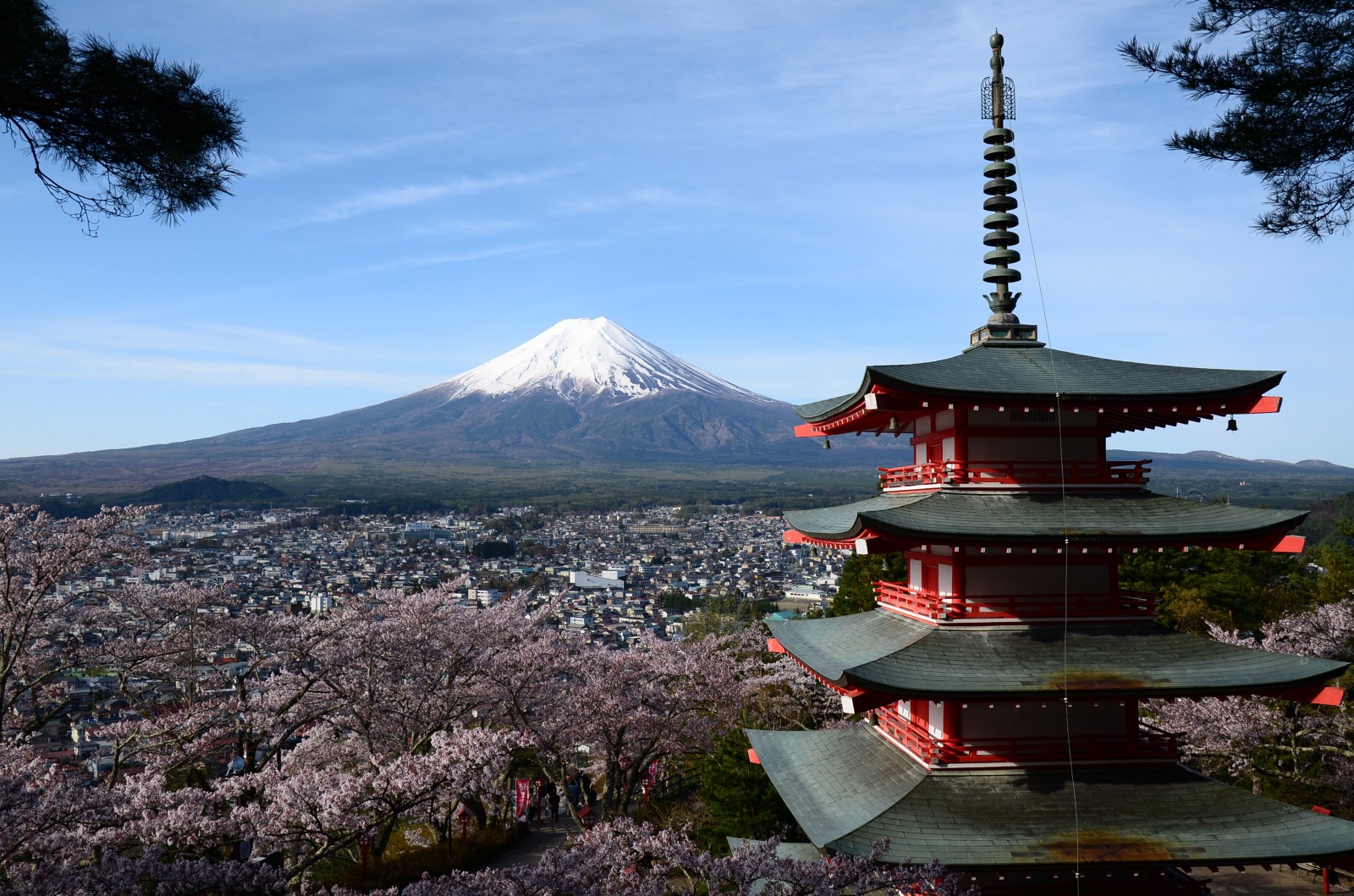 Japan - Mount Fuji with pagoda