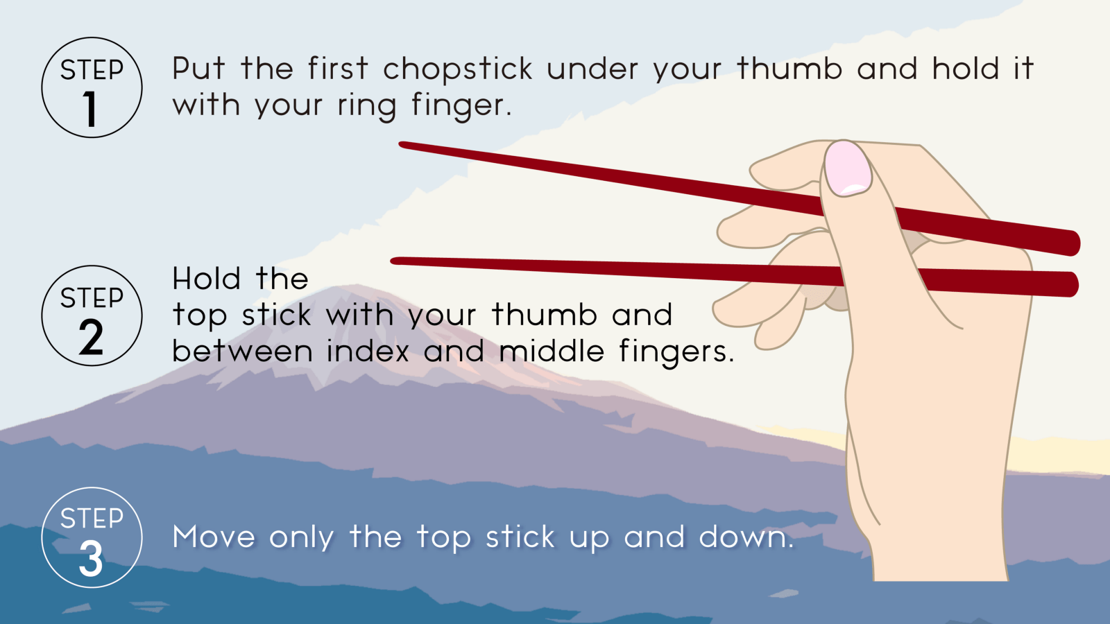how to use the chopsticks properly