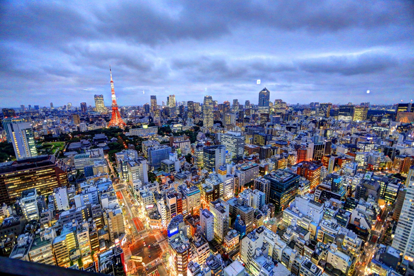 The view of Tokyo's skyline