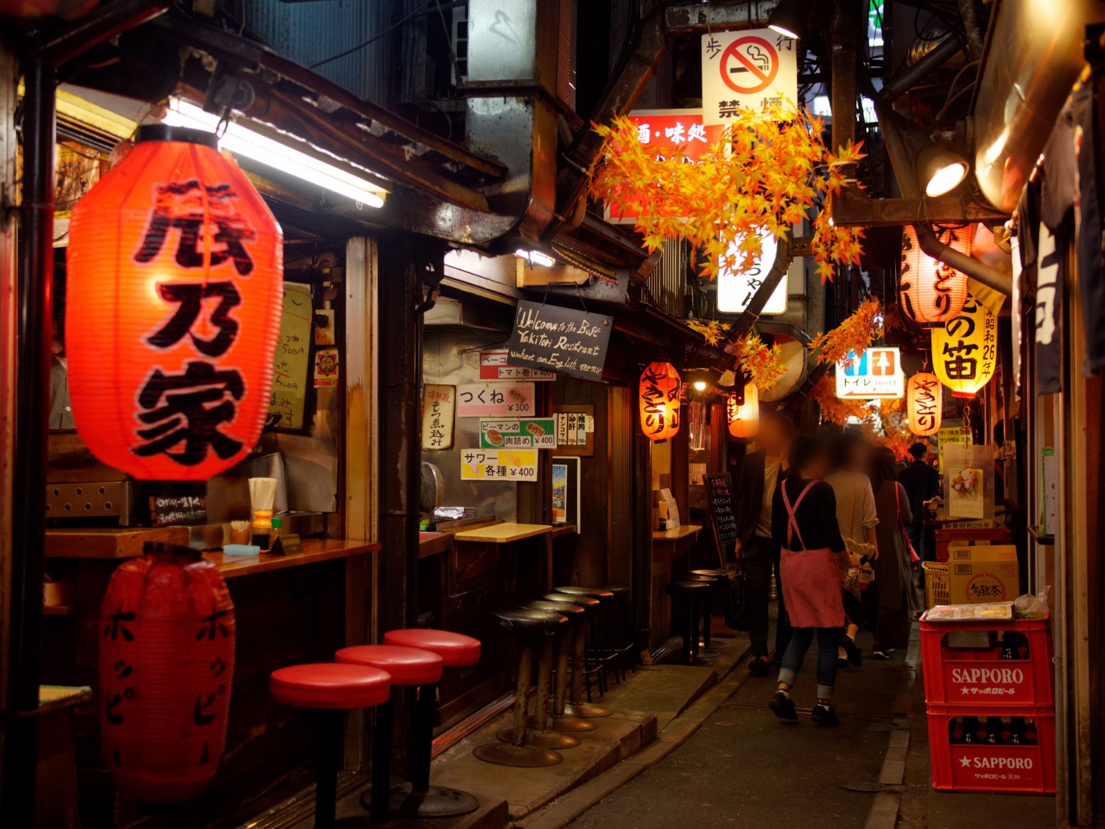The retro and nostalgic, Omoide Yokocho alley in Shinjuku