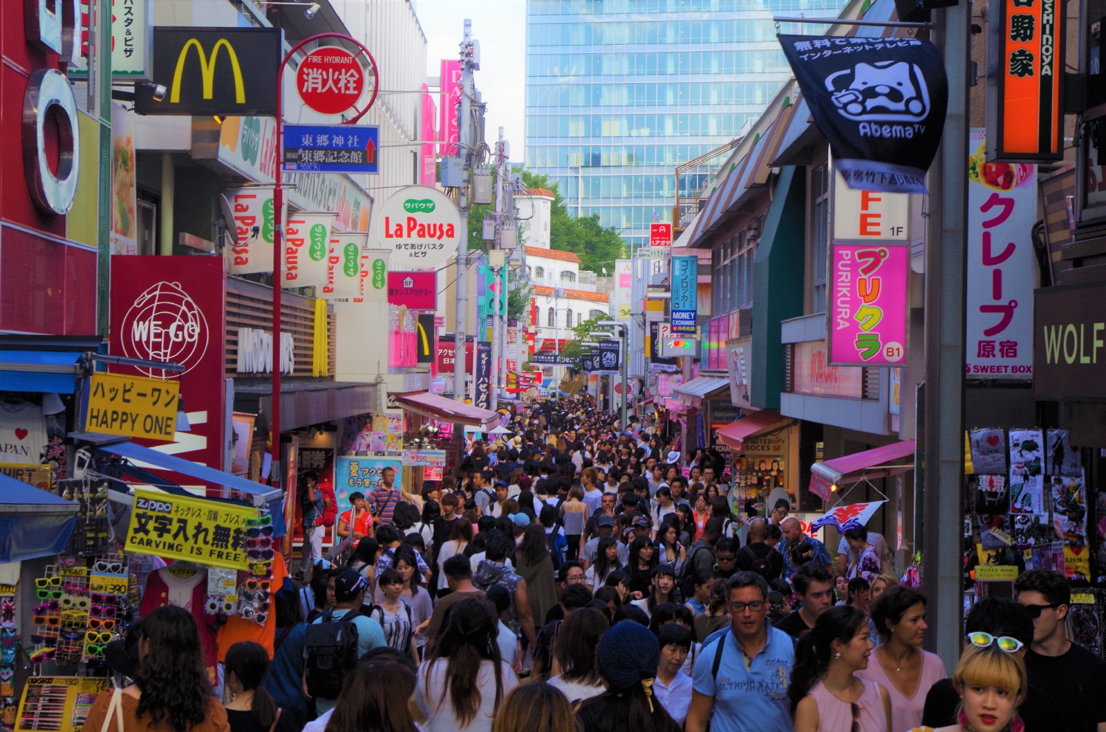 Takeshita Street in Harajuku is filled with tourists
