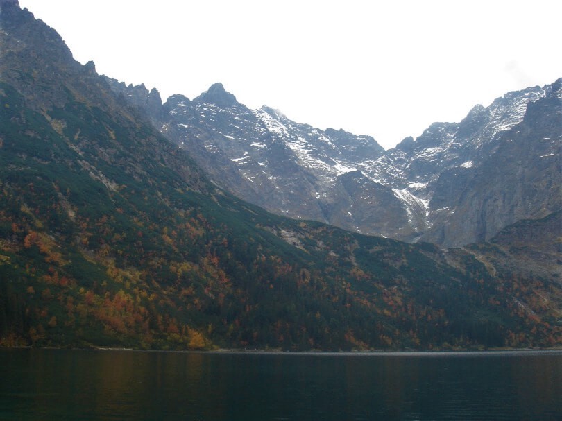 The lake in Zakopane mountain resort