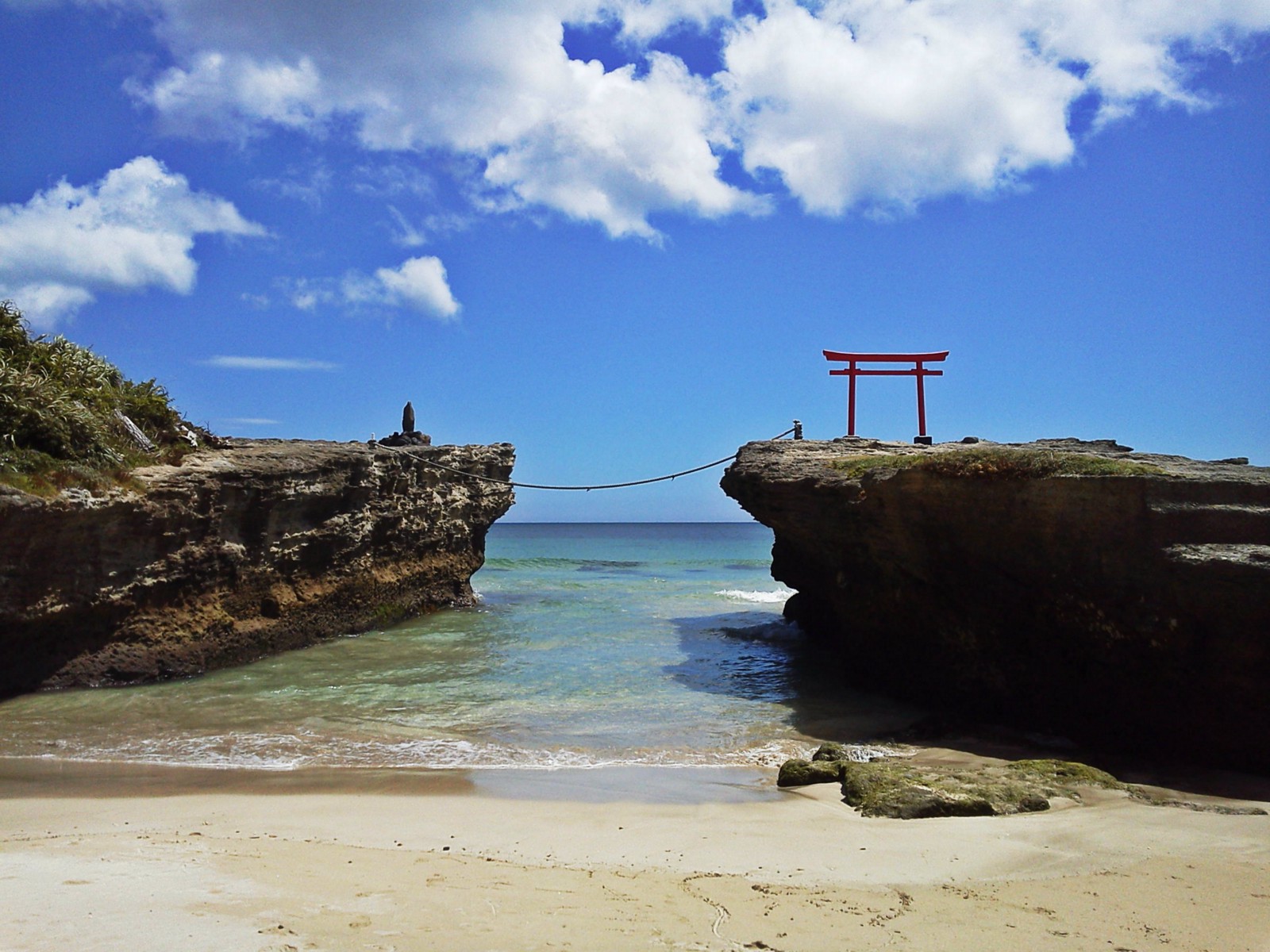 The scenic view at Shirahama Beach in Shimoda, Izu