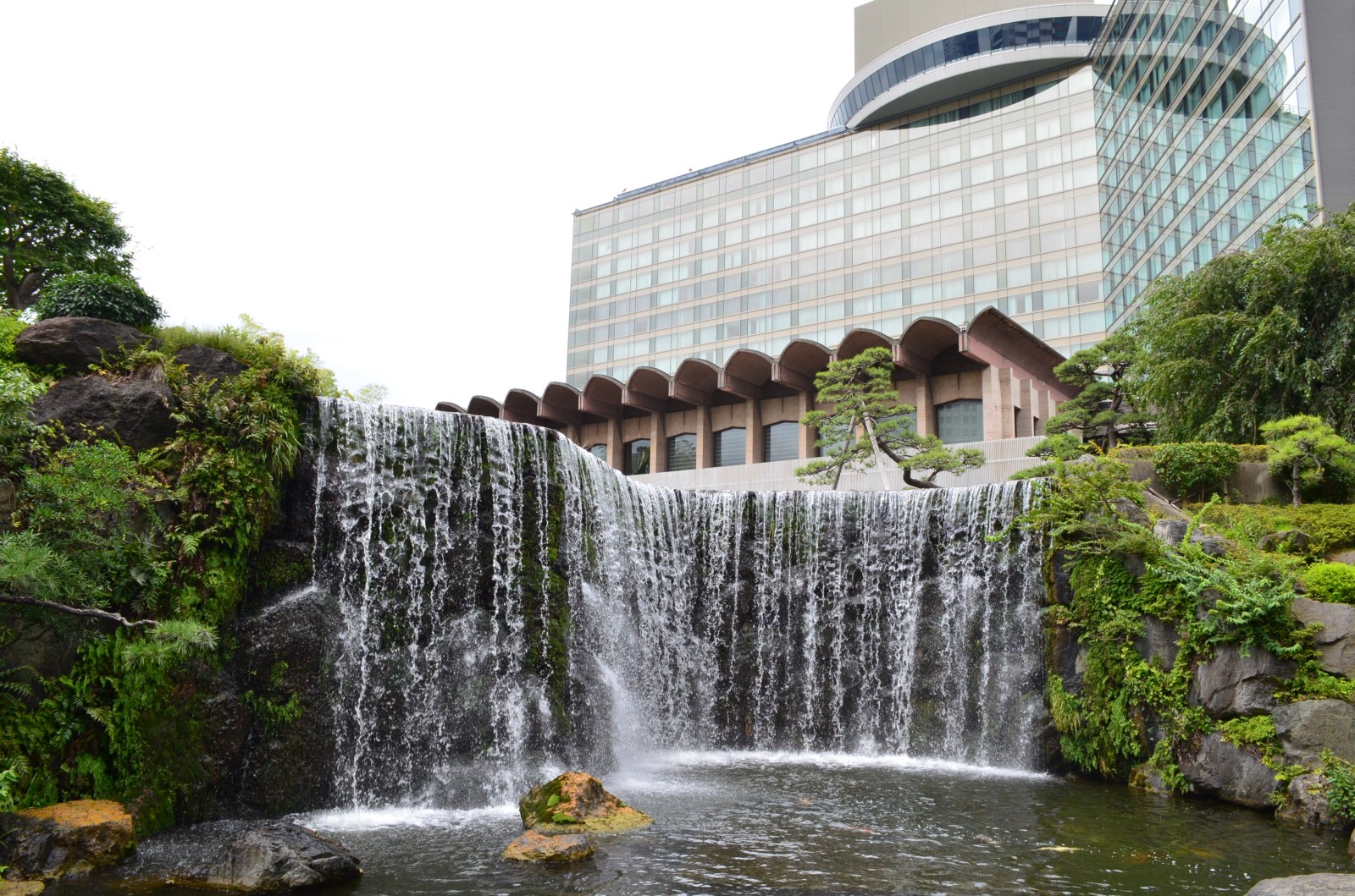 Water fall at the Japanese Garden in Hotel New Otani Tokyo