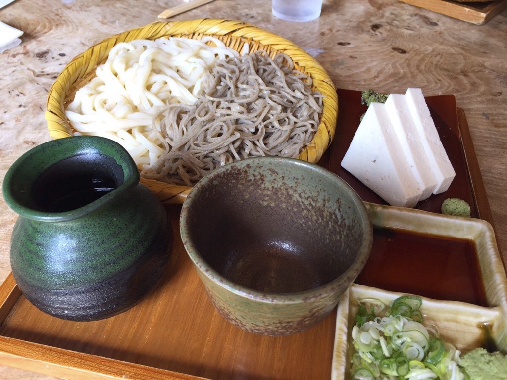Freshly made Soba and Udon noodles