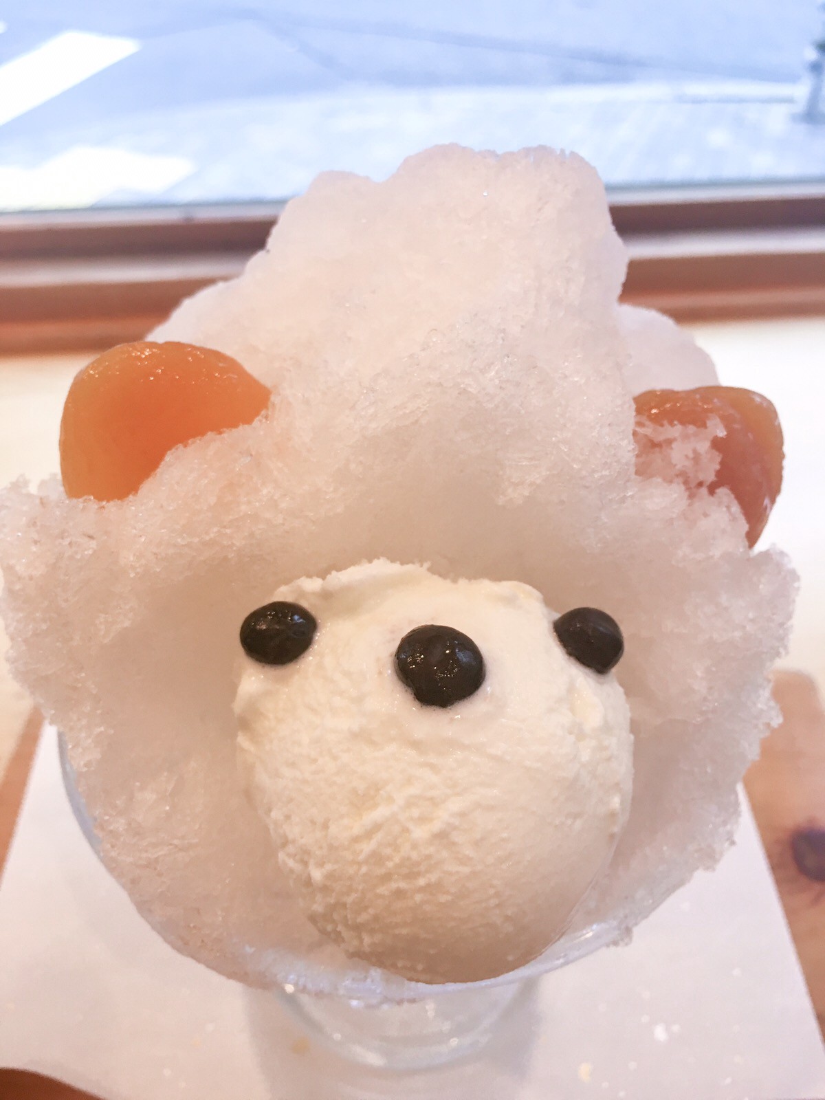 Cute Polar Bear shaped shaved ice in Tokyo