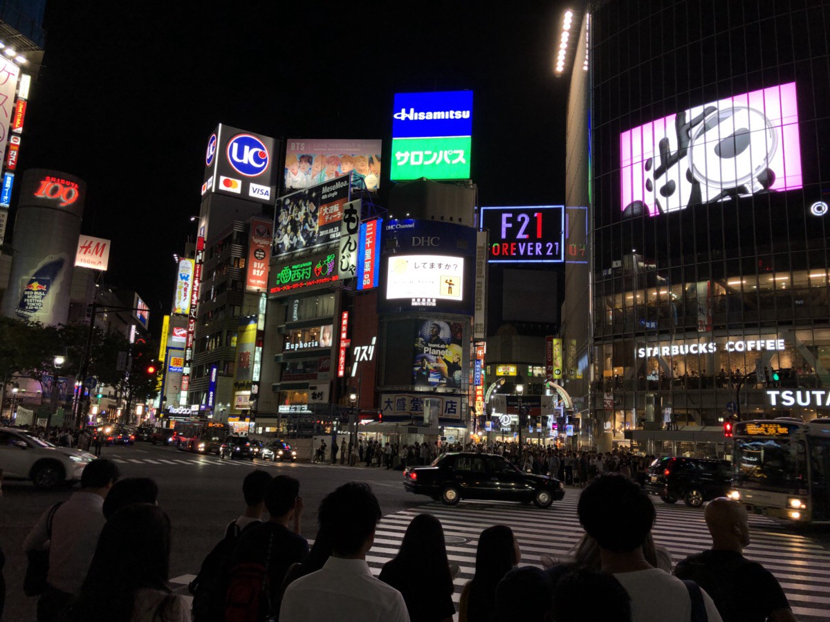 Shibuya Crossing at night