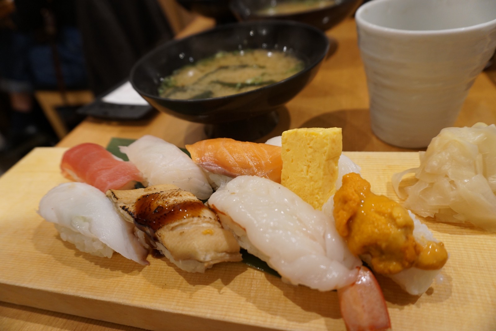 A set of Sushi at Hare no Hi Shokudo in Tsukiji