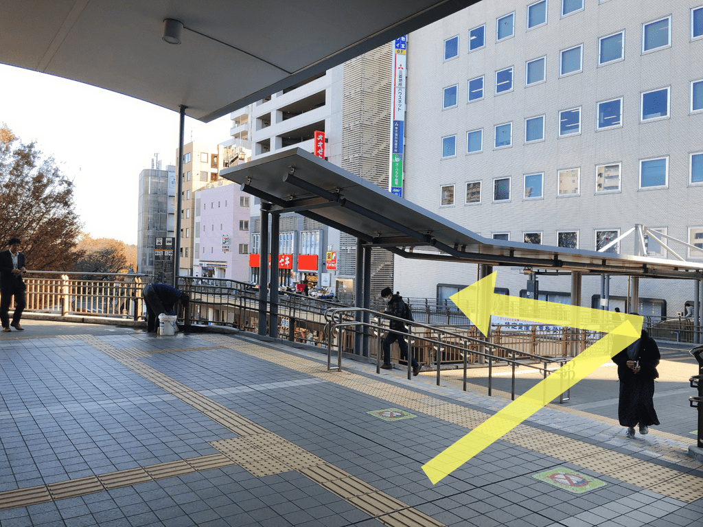 The south exit of Mitaka Station