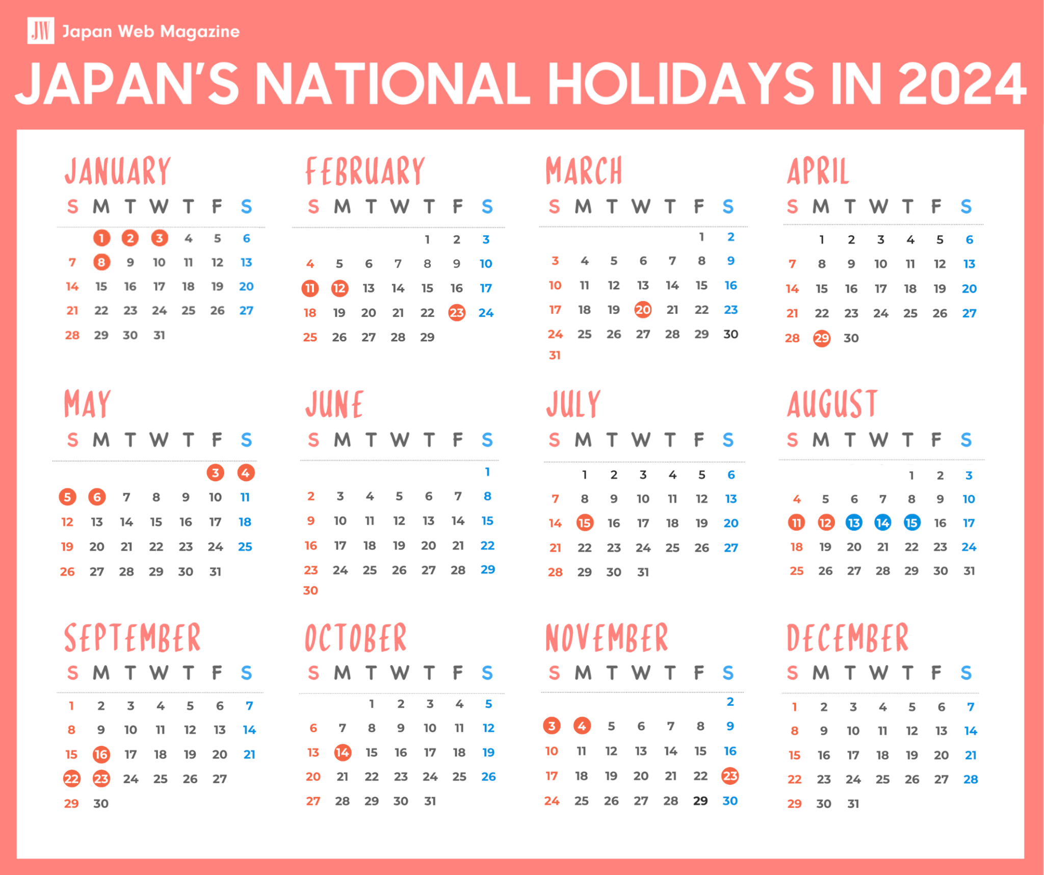 Japan Public Holidays 2024 Japan Web Magazine