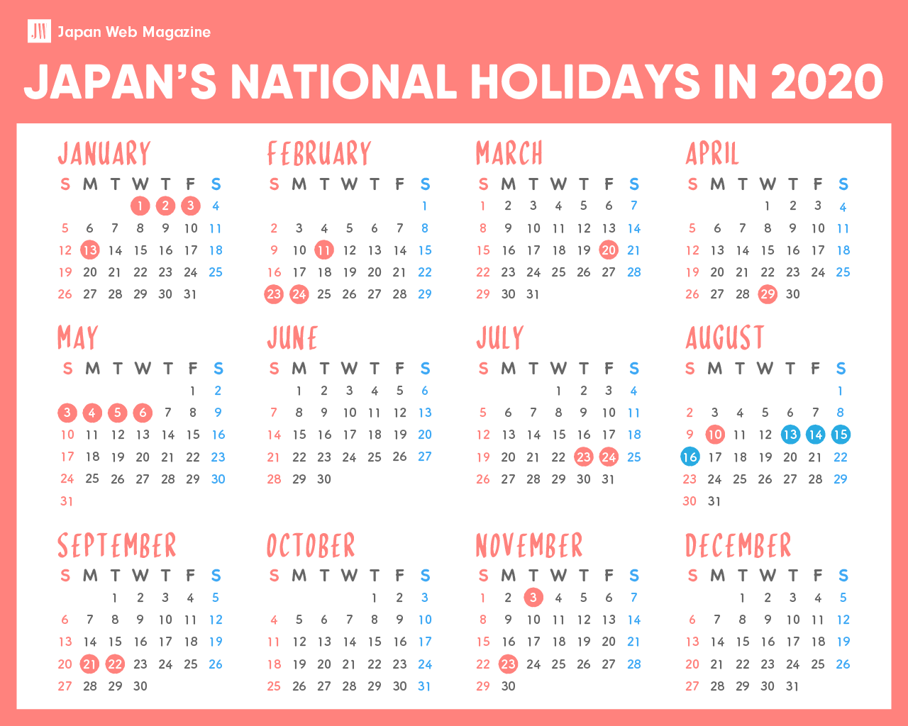 Japanese National Holidays in 2020 Japan Web Magazine