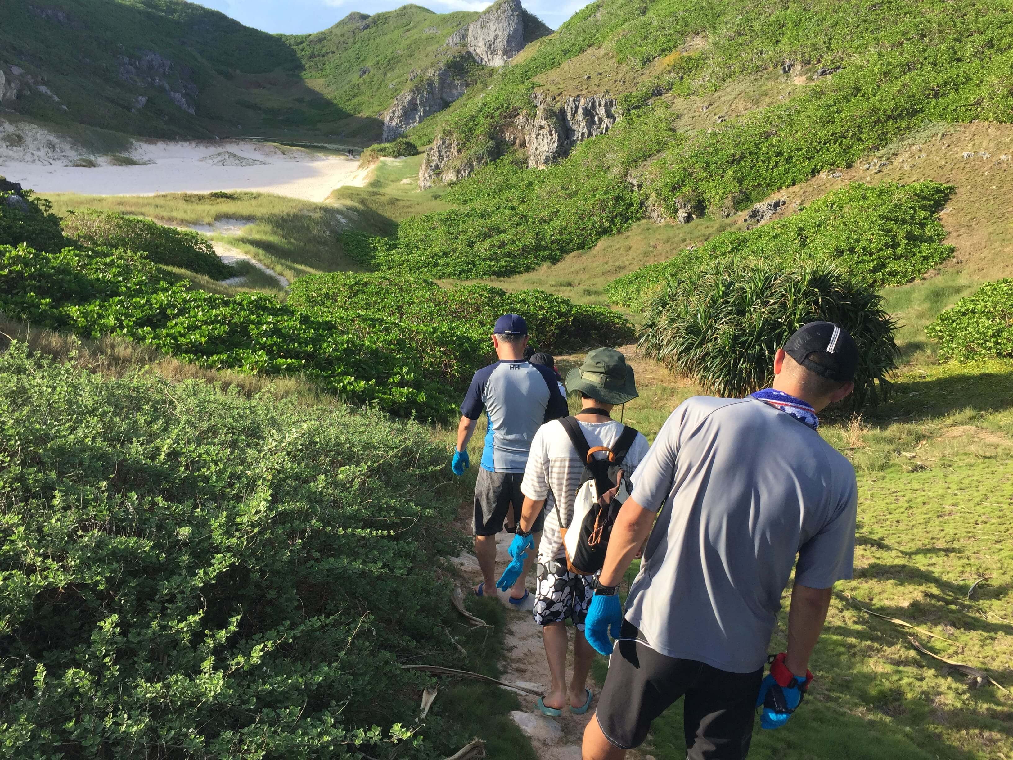 People trekking in the mountain