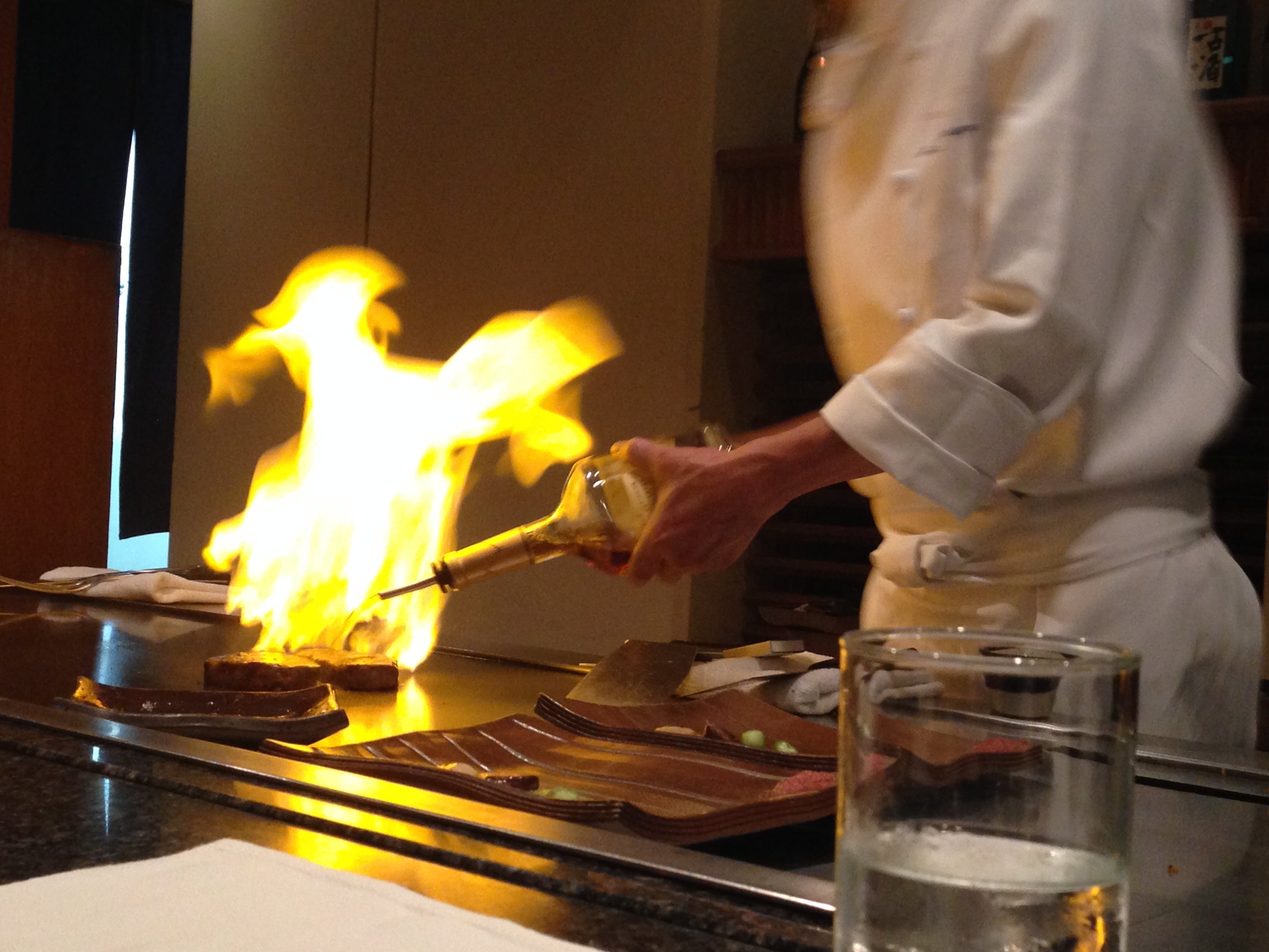 Teppanyaki cooking