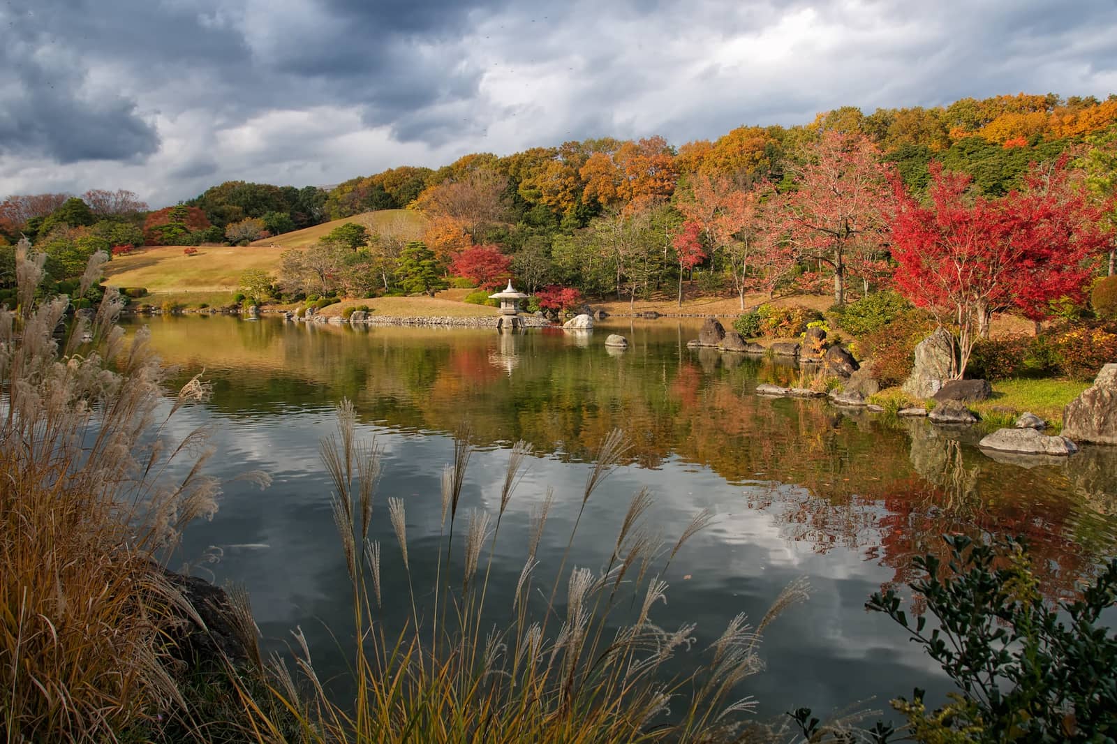 Japanese garden in Osaka Expo '70 Park