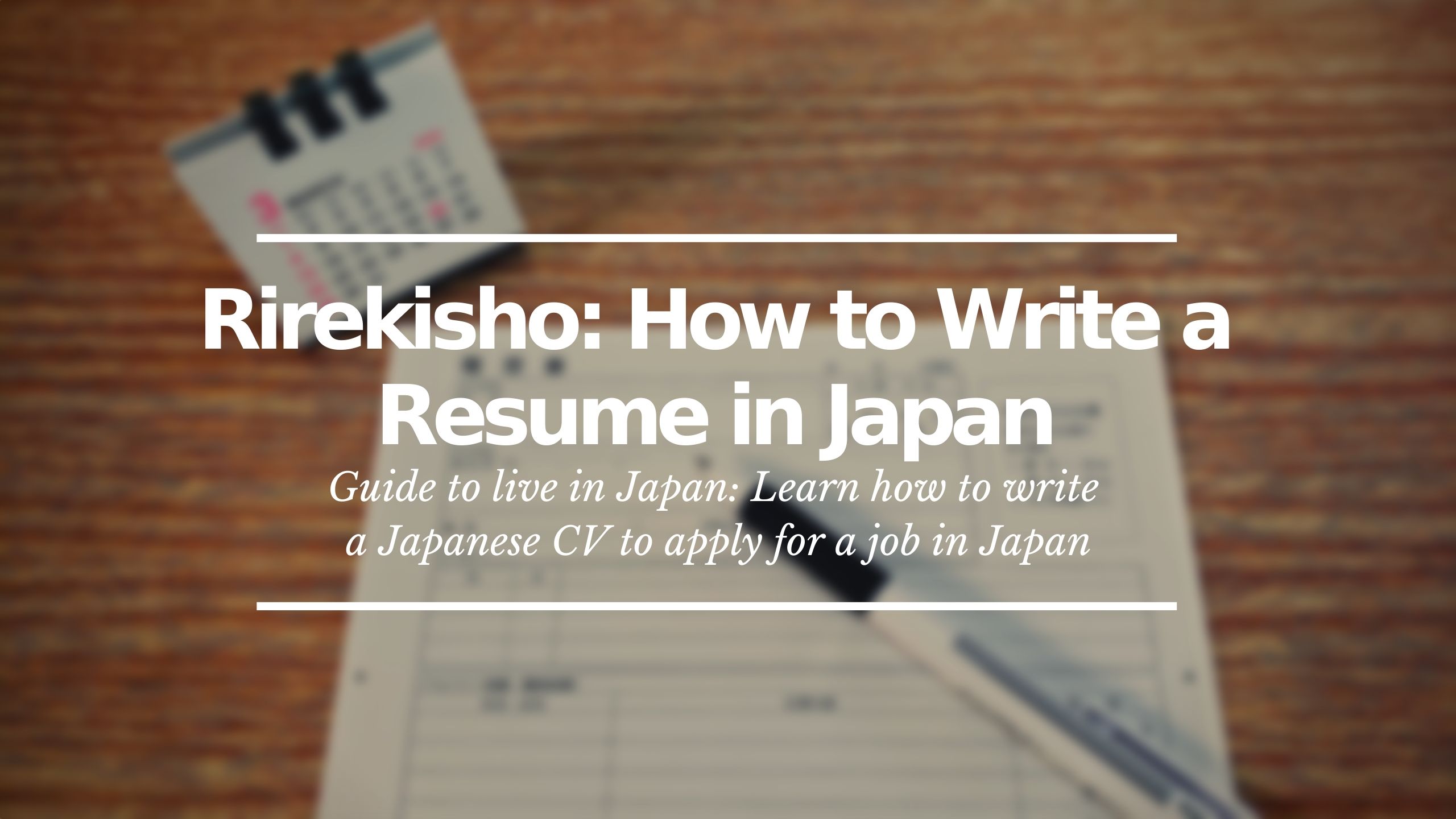 Japanese Resume