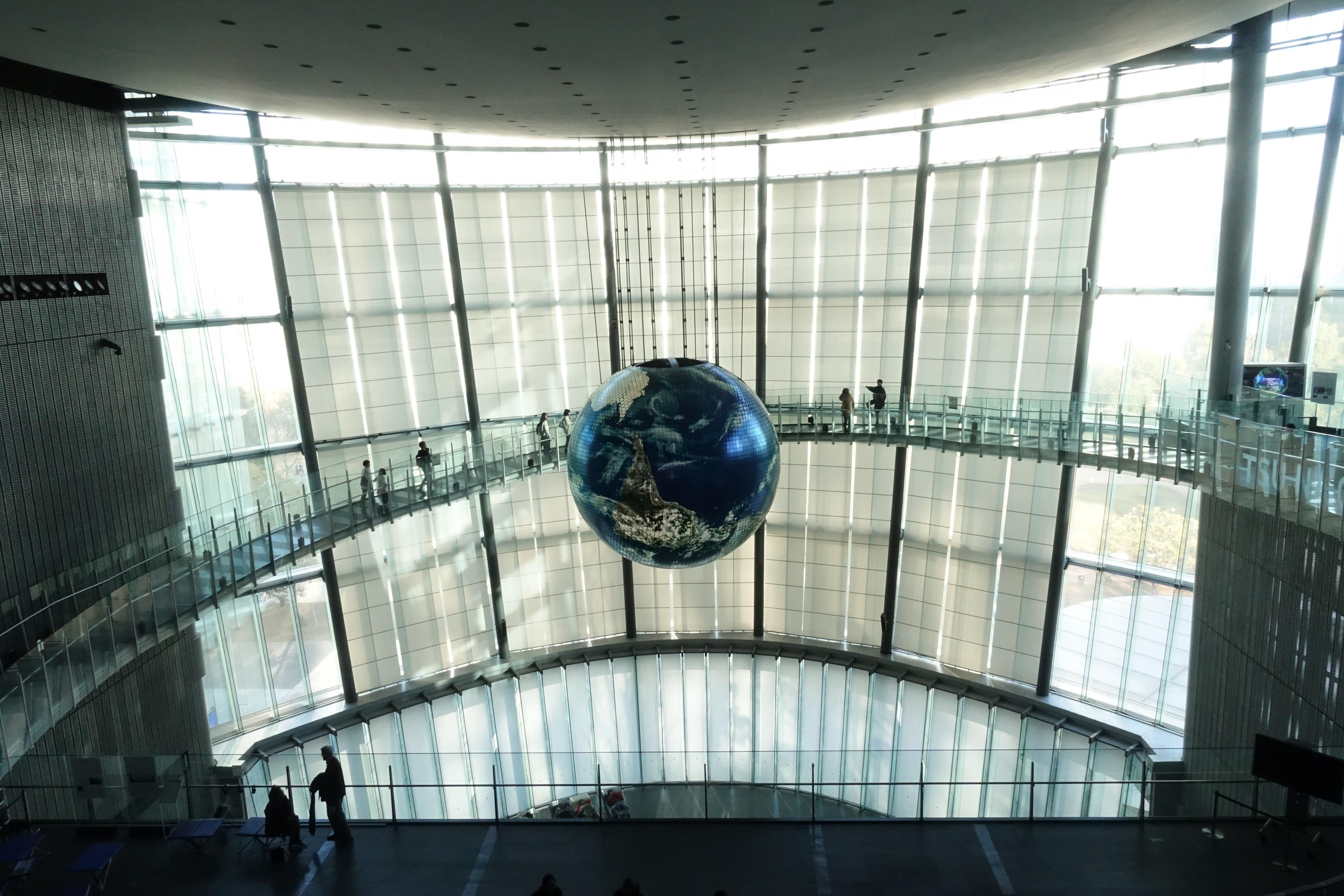 Interior of glass entrance atrium of Miho Museum designed by architect IM  Pei in Shigaraki, Japan Stock Photo - Alamy