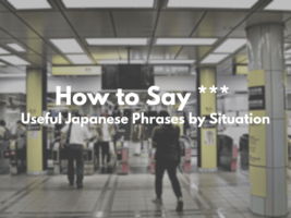 List of Useful Japanese Phrases by Situation