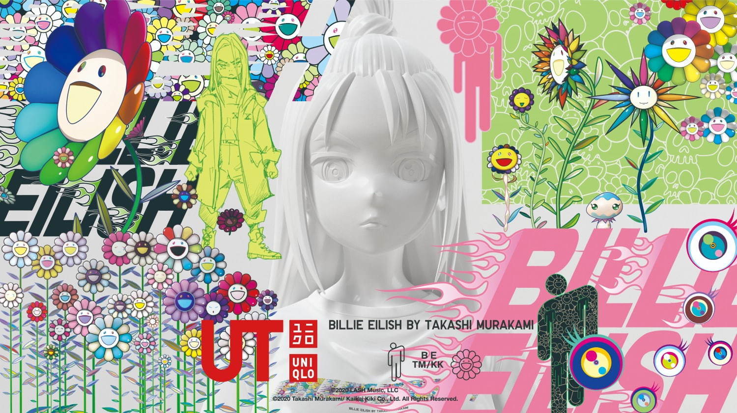 Billie Eilish announces Takashi Murakami x Uniqlo t-shirt collab.