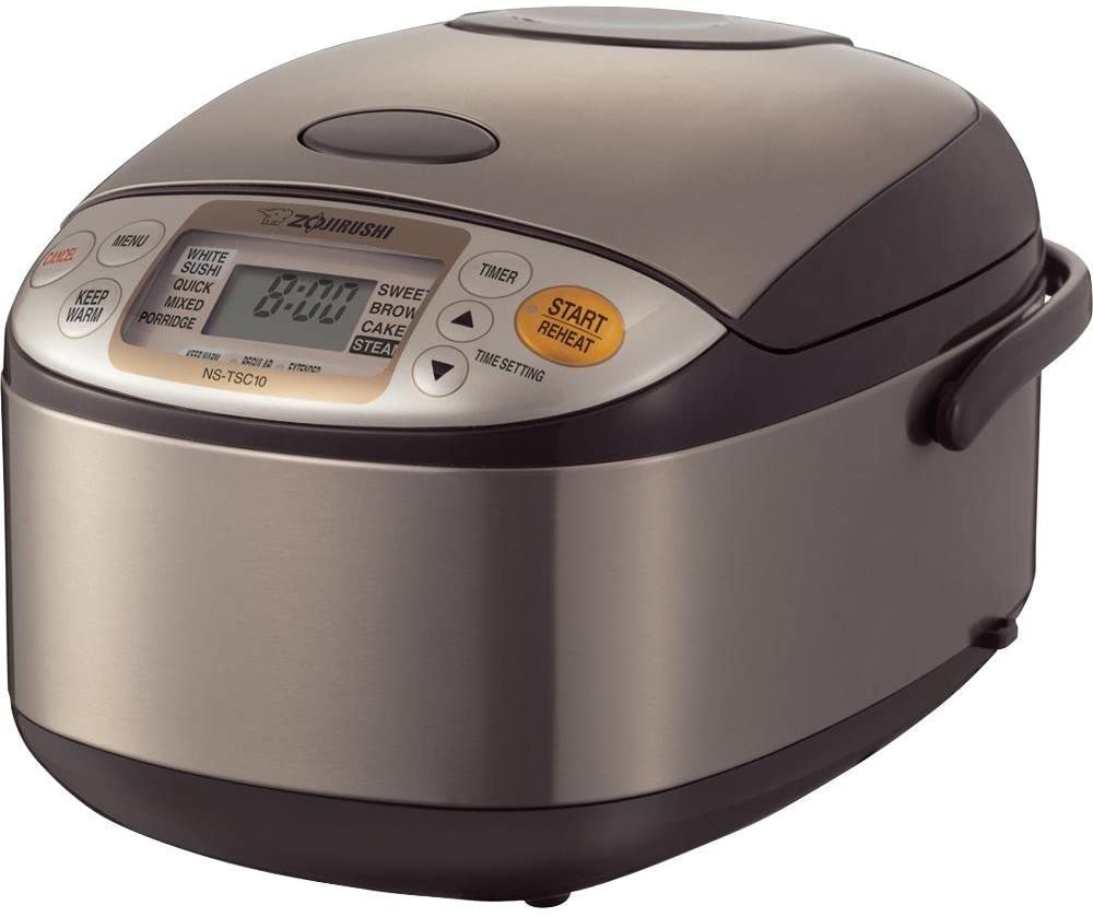 Zojirushi NS-TSC10 5-1/2-Cup (Uncooked) Micom Rice Cooker and Warmer, 1.0-Liter