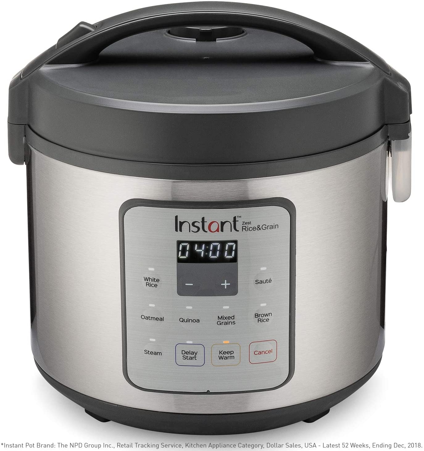 Instant Zest Rice Cooker, Grain Maker, and Steamer, 20 Cups, Cooks White Rice, Brown Rice, Quinoa, and Oatmeal
