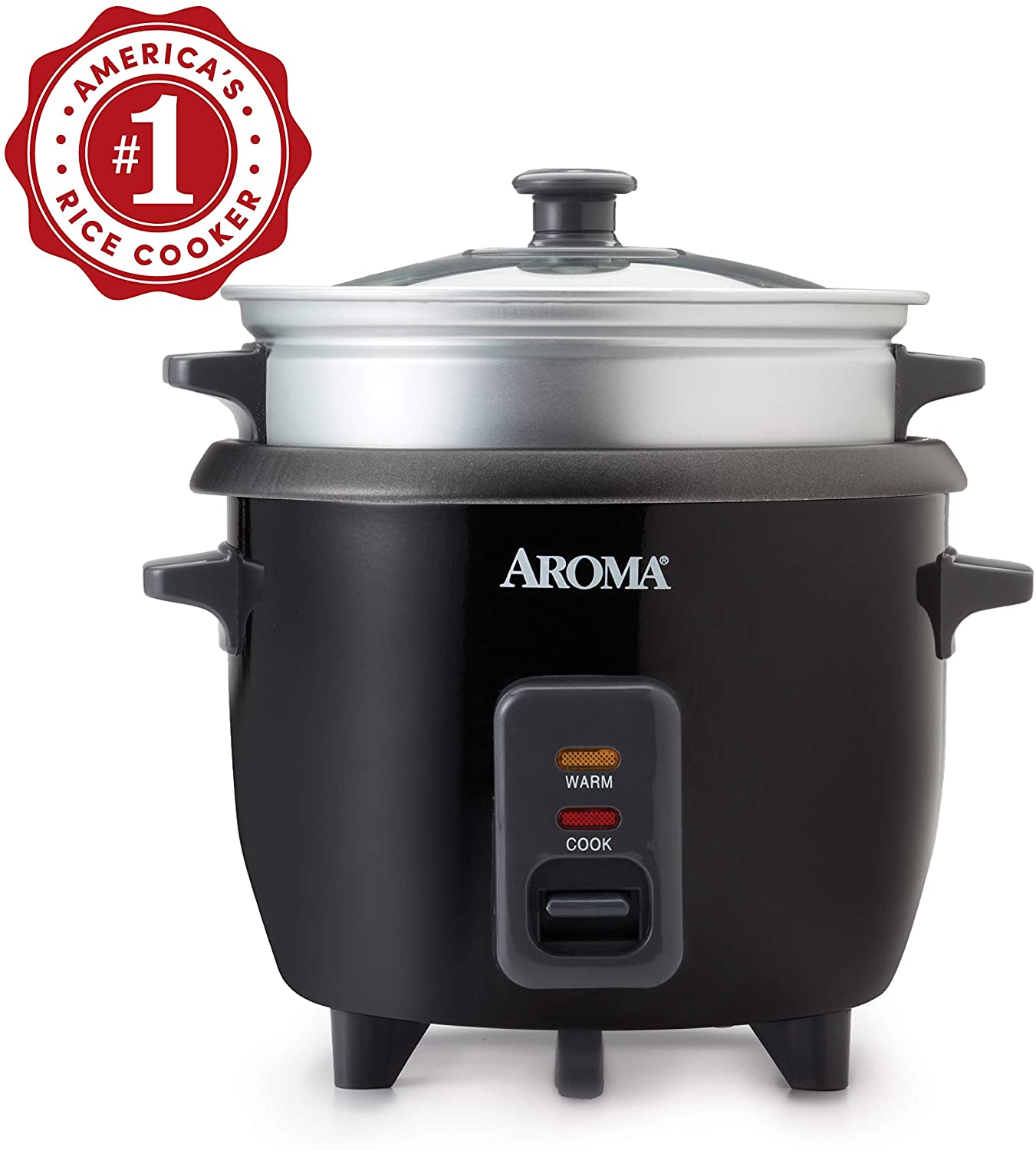 Aroma Housewares ARC-363-1NGB 2-6 cups Cooked Rice cooker, Steamer, Multicooker, Silver