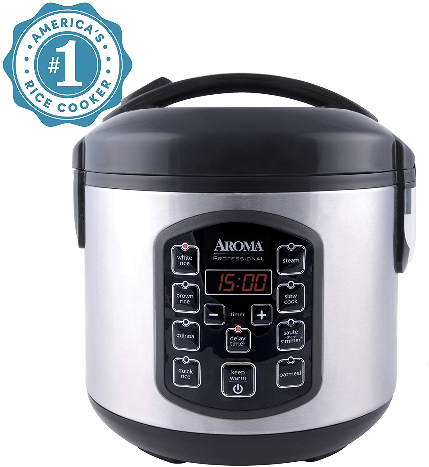 Aroma Housewares ARC-954SBD Rice Cooker, 4-Cup uncooked 2.5 Quart, Professional Version