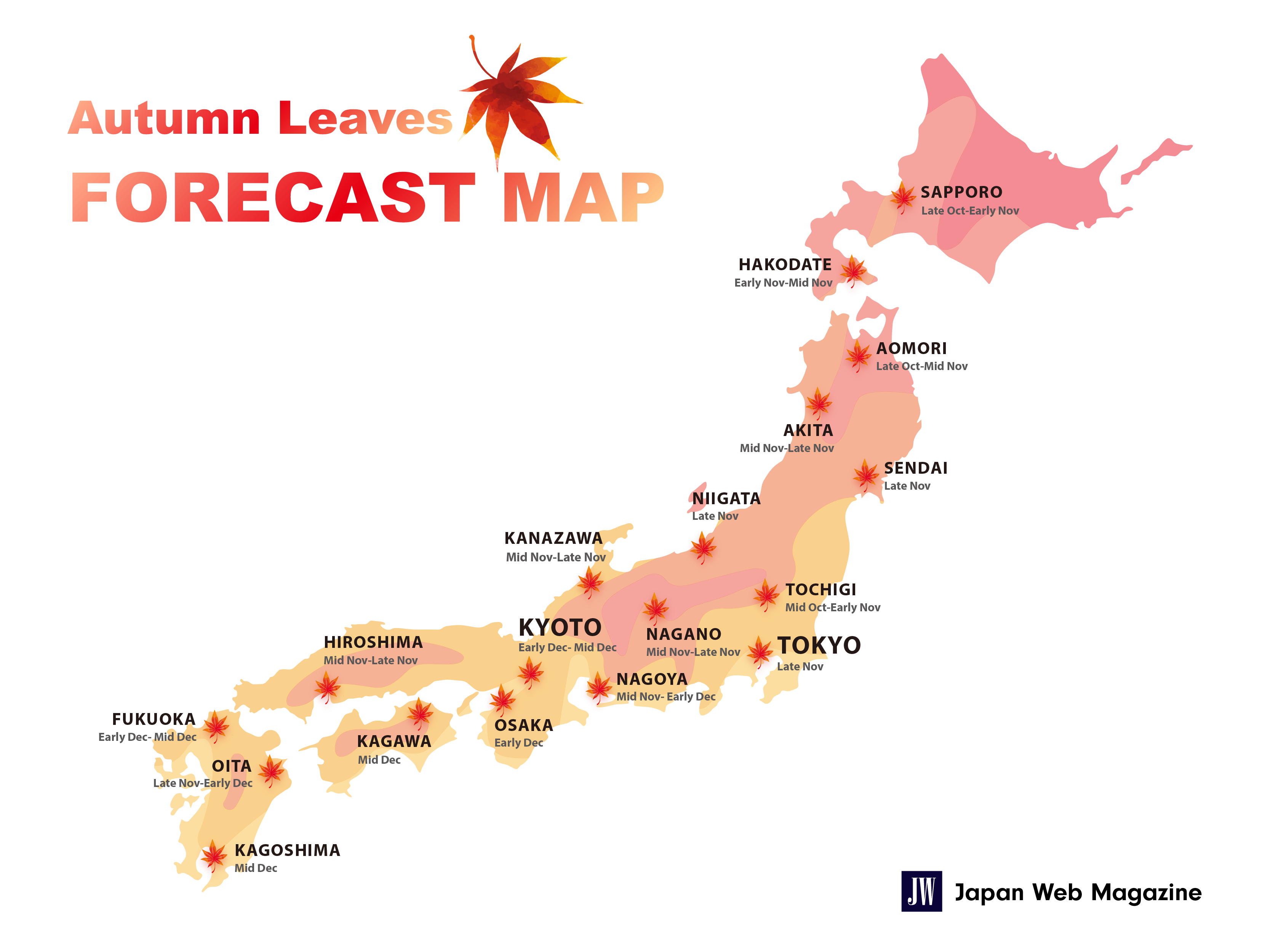 Japan Autumn Leaves Forecast 2023 Japan Web Magazine