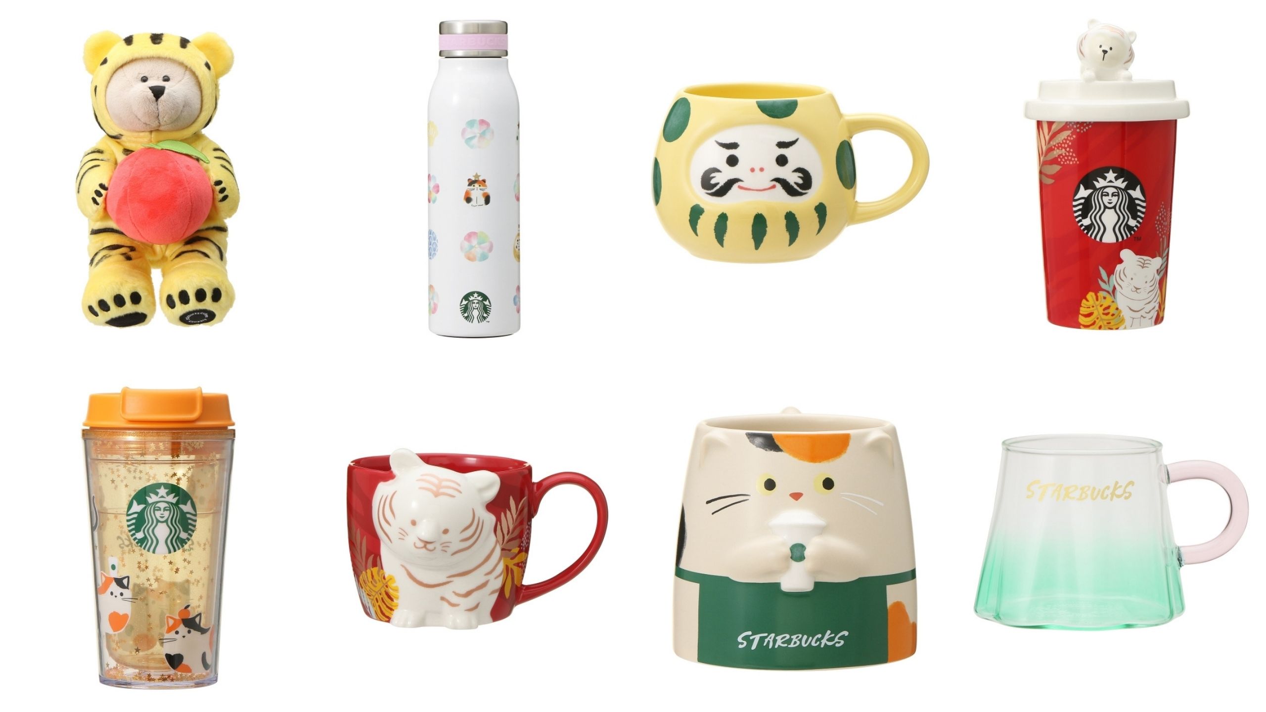 Japan Starbucks Holiday 2021 Starbucks Mini Cup Gift Cat 