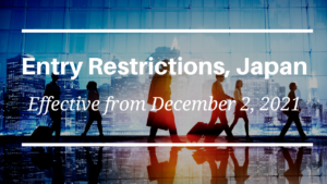 New Entry Restrictions over the Omicron Variant from December 1st, Japan