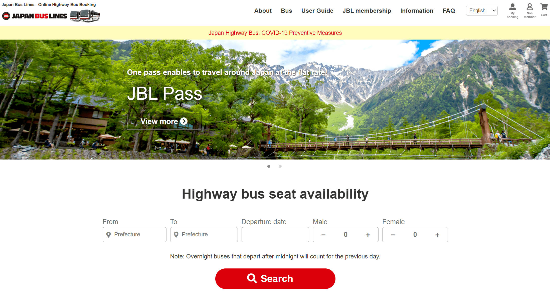 japan bus lines