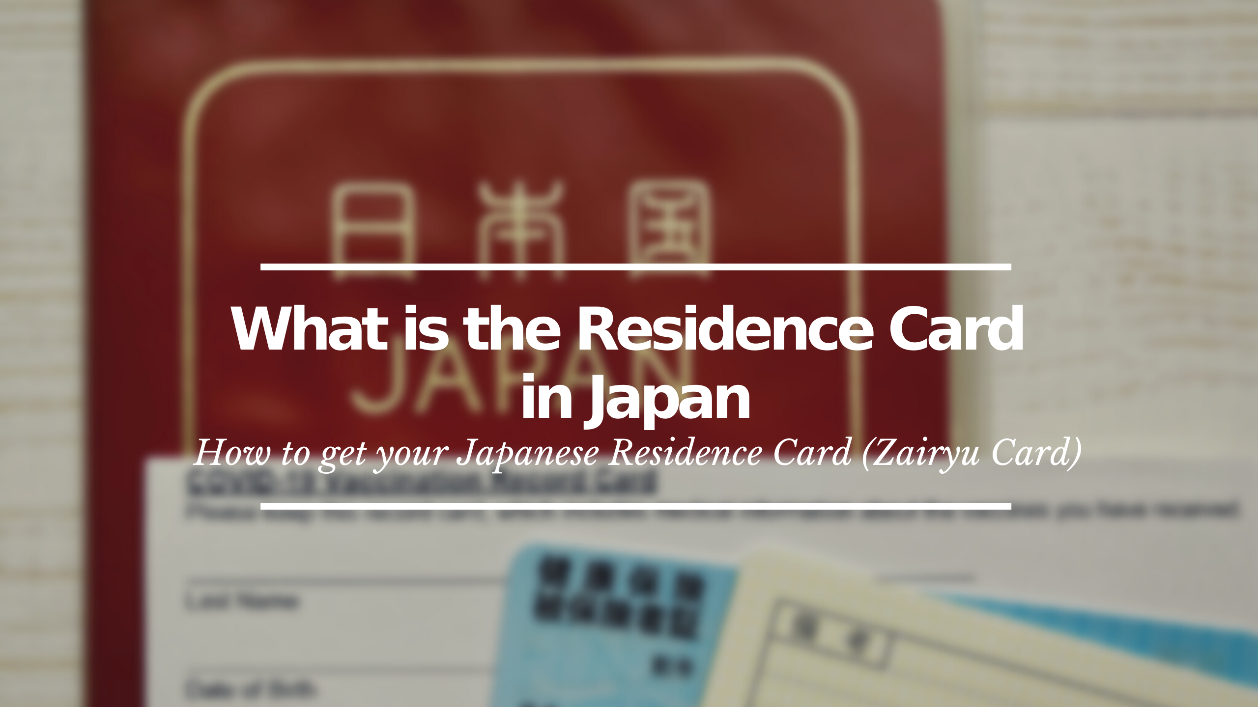 What Is Residence Card In Japan