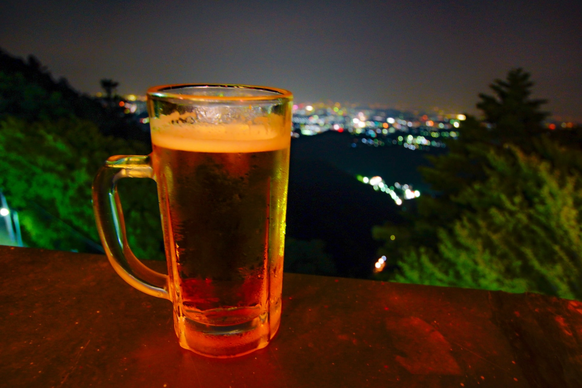 Beer at Mt Takao