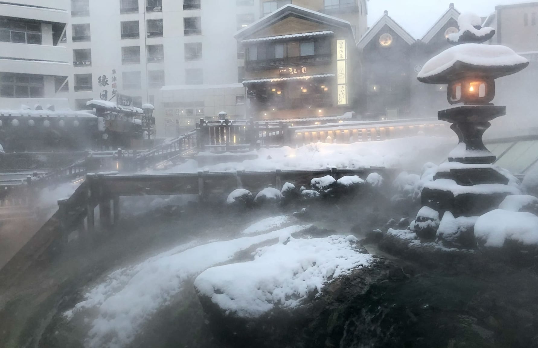 Kusatsu Onsen in winter