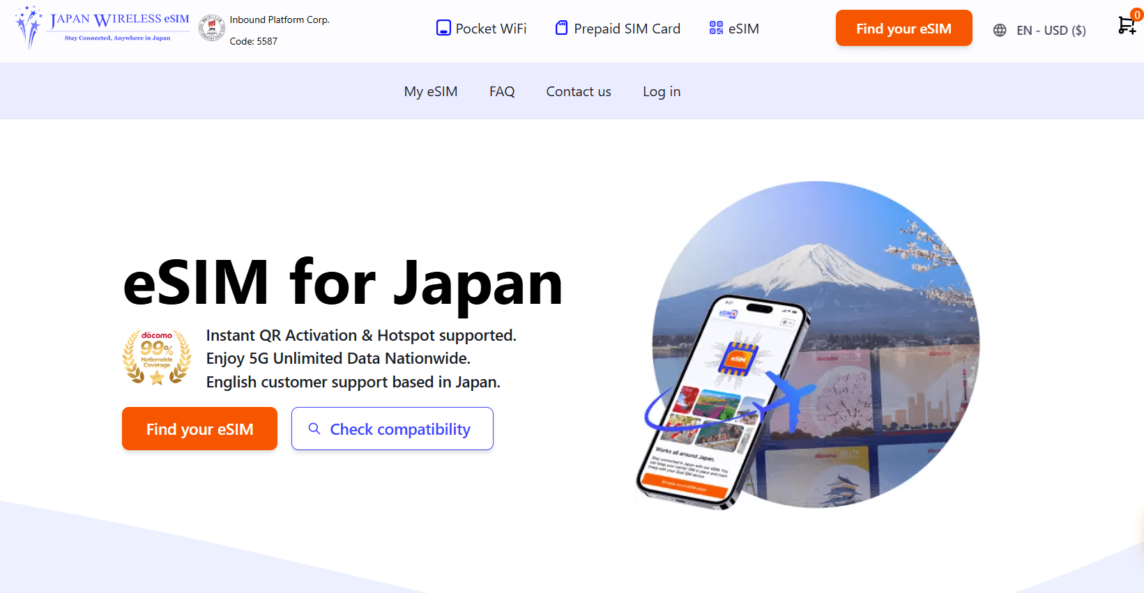 Japan Wireless esim