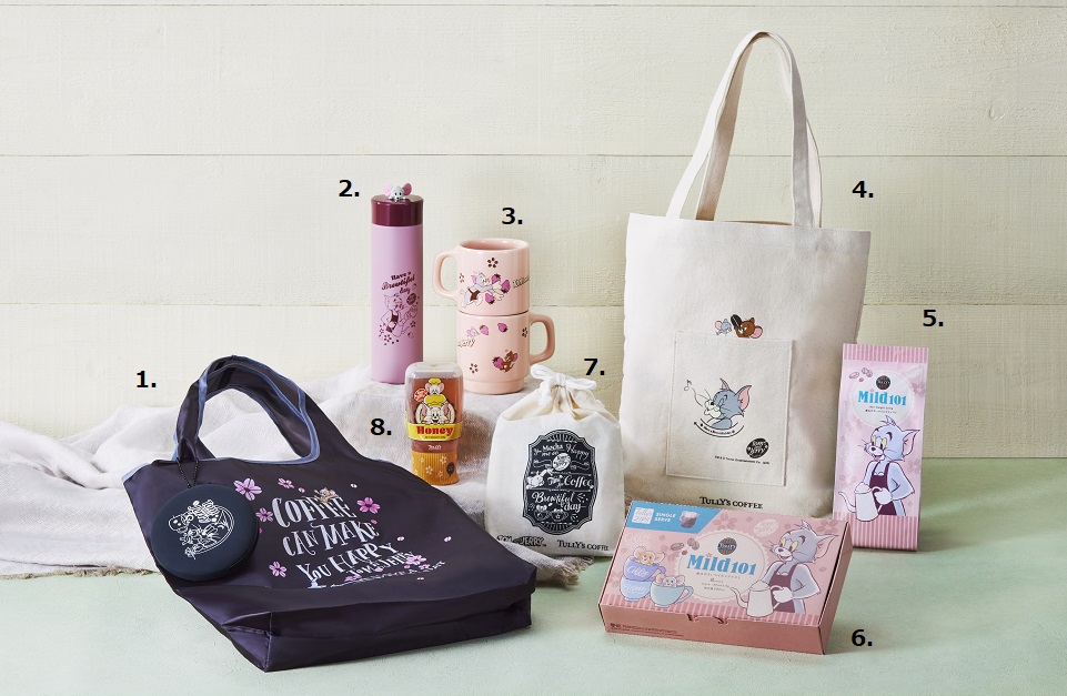 Tully’s Coffee x Tom and Jerry Cherry Blossom Collection