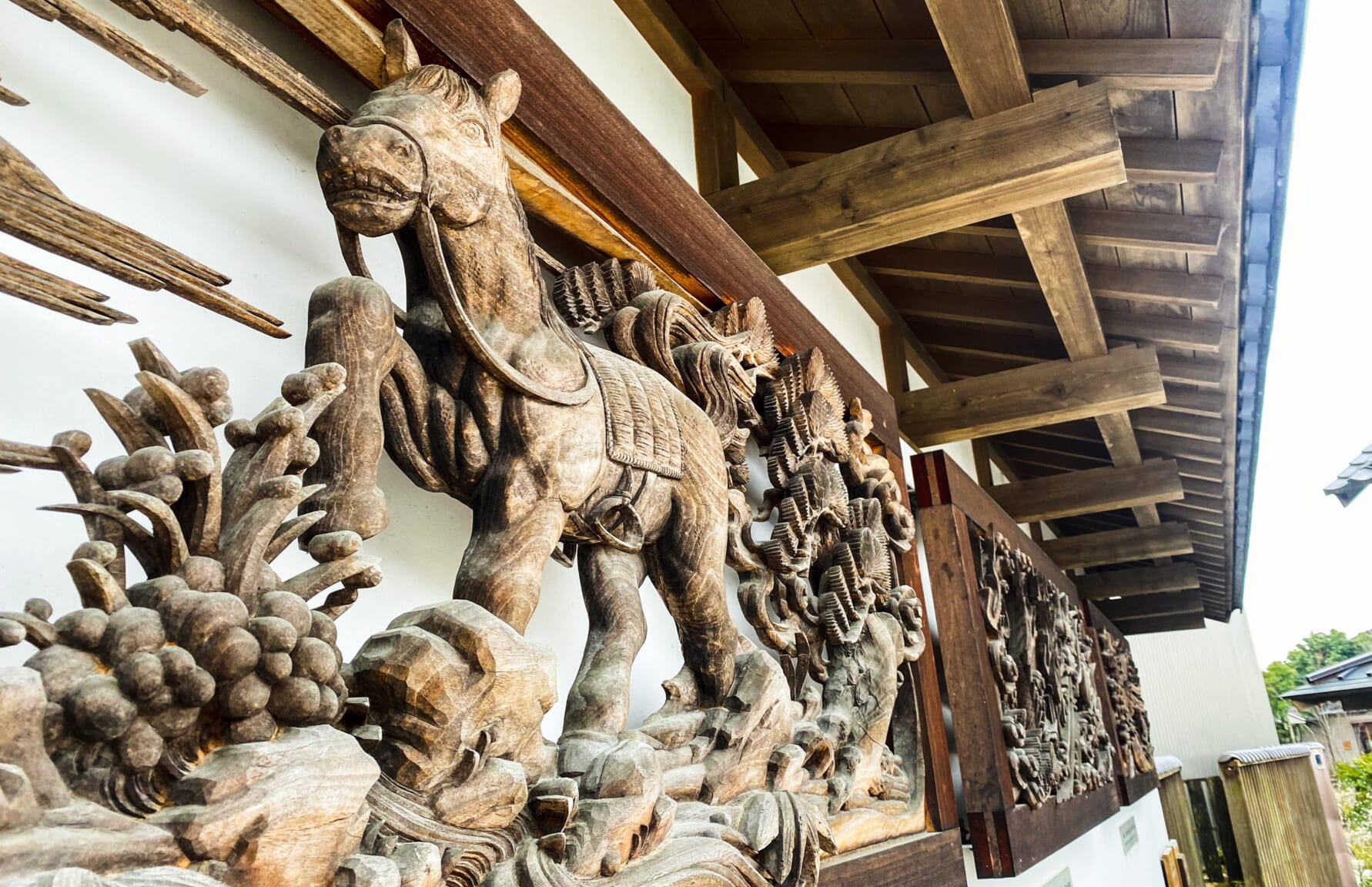 Wood carving at Inami district