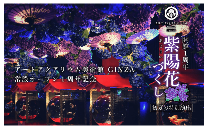 Art Aquarium Ginza Full of hydrangeas