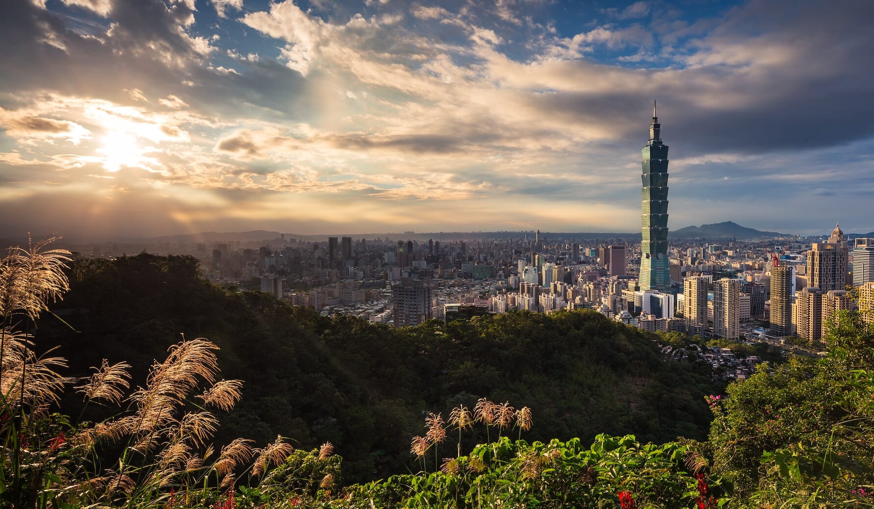 Taipei view from Xiangshan