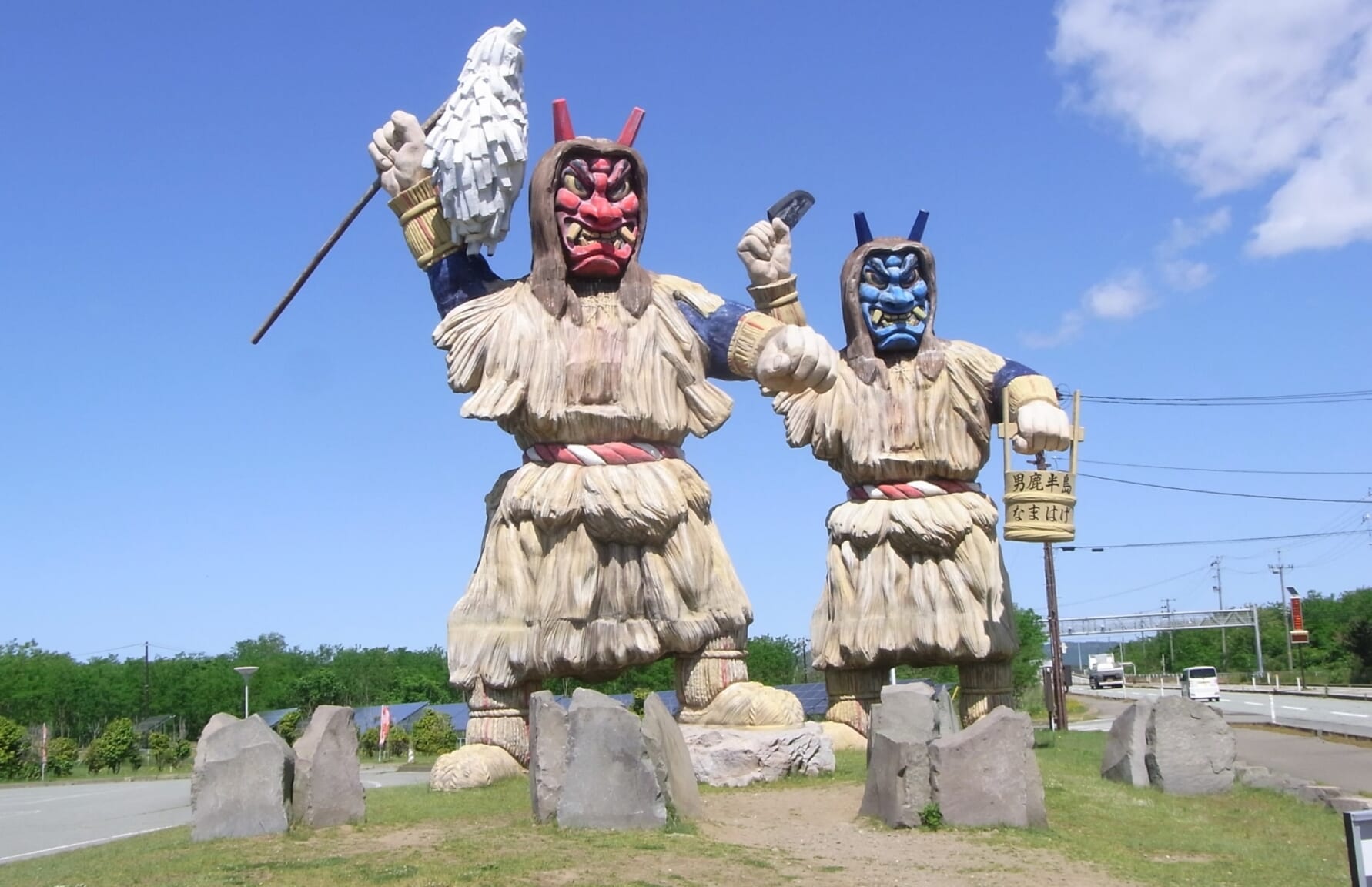 Oni statues in Oga City